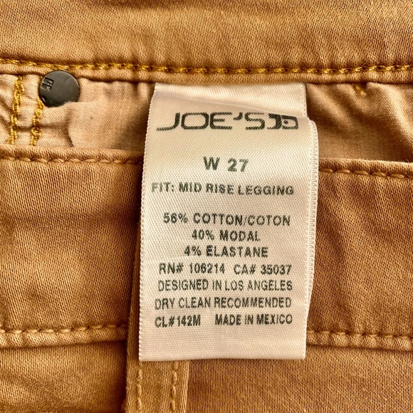 JOE’S MID RISE LEGGING SIZE 7 CARMEL - Picture 8 of 10